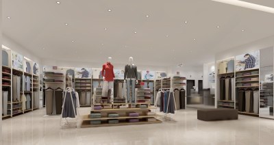 现代服装鞋店3D模型下载